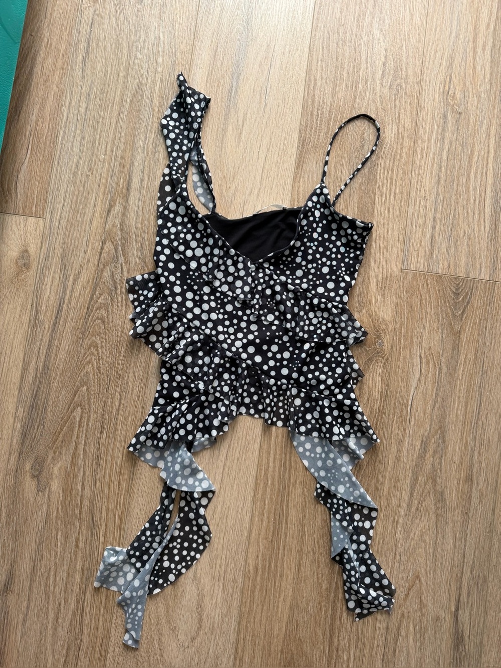 Zara black-and-white polka dot camisole
